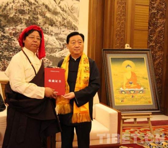 ཁམས་པའི་ལྷ་རིས་པ་གཉིས་ཀྱི་ཐང་ག་བཞི་རྒྱལ་ཁབ་དངོས་མང་བཤམས་སྟོན་ཁང་དུ་ཉར་ཚགས་བྱས།