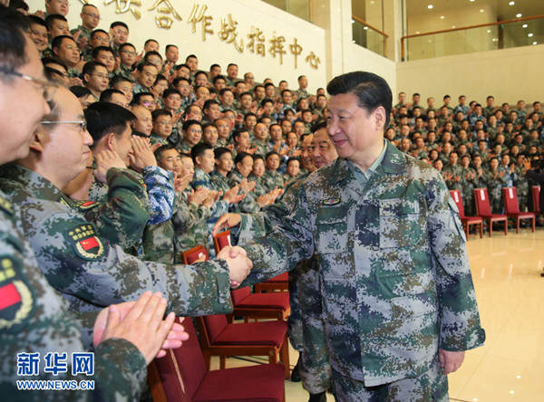 ཞི་ཅིན་ཕིང་གིས་དམག་དོན་ཨུ་ཡོན་ལྷན་ཁང་གི་མཉམ་འབྲེལ་དམག་འཐབ་བཀོད་འདོམས་ལྟེ་གནས་ལ་གཟིགས་ཞིབ་གནང་།