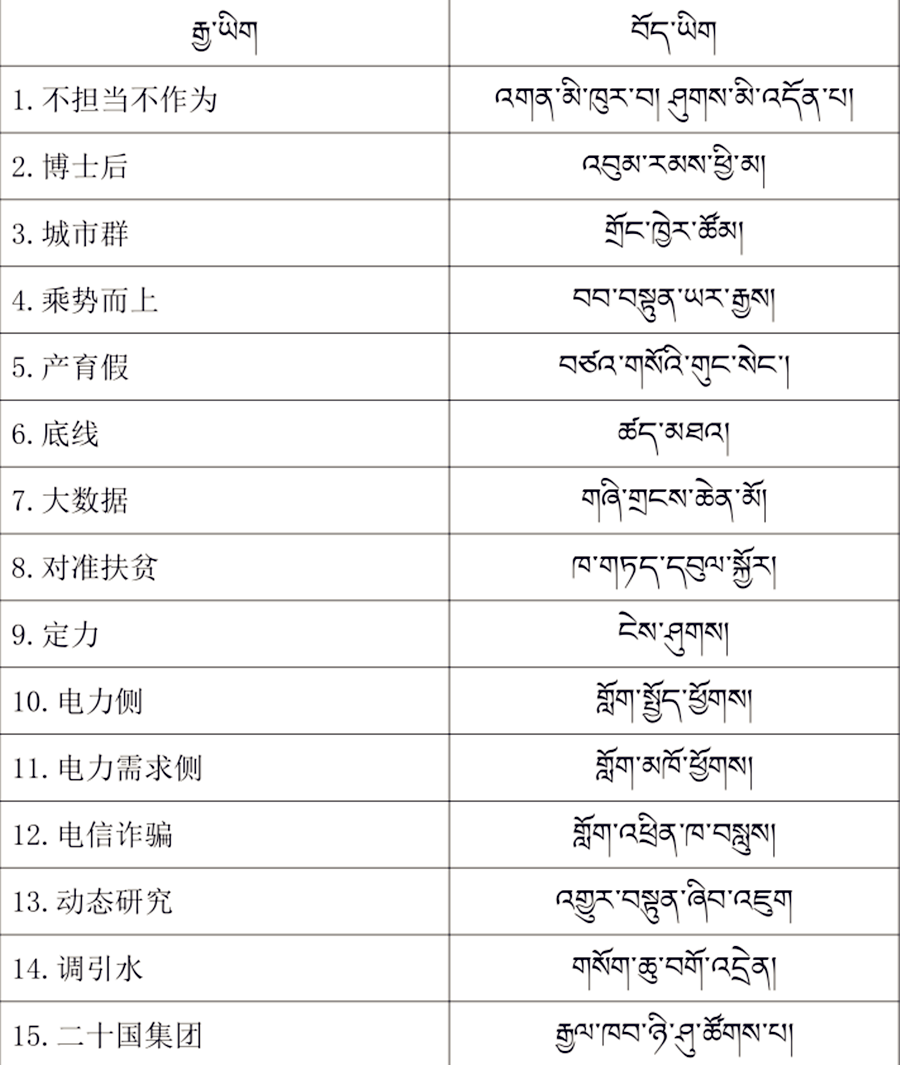སྐབས་བཅུ་དྲུག་པའི་རྒྱལ་ཡོངས་བོད་སྐད་སྨྱན་བྱད་ཀྱི་ལས་གཉེར་ཚོགས་འདུའི་སྟེང་གཏན་འབེབས་བྱས་པའི་བརྡ་ཆད་གསར་པ།
