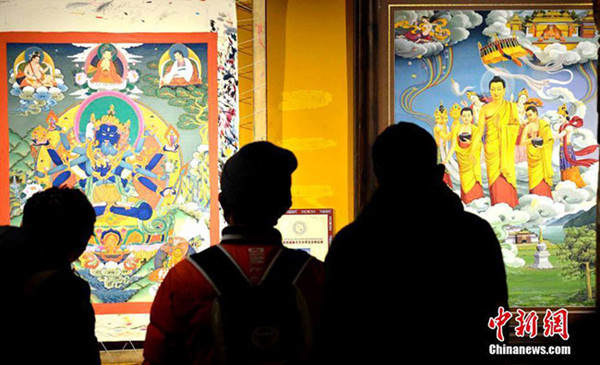 བོད་ལྗོངས་ཀྱི་ཐང་གའི་སྒྱུ་རྩལ་སྟོན་ཚོགས་སྐབས་དྲུག་པ་ལྷ་སར་སྤེལ་འགོ་ཚུགས་པ། 