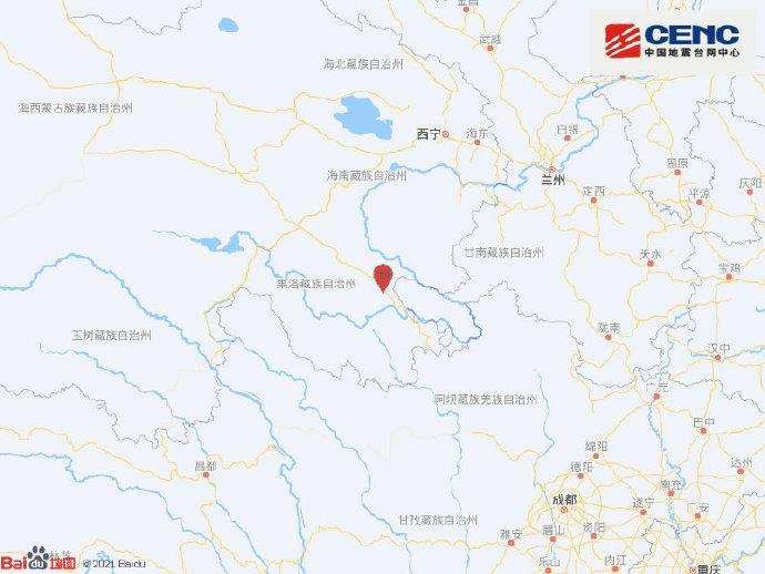མཚོ་སྔོན་དགའ་བདེ་རྫོང་དུ་ས་ཡོམ་རིམ་པ4.7ཅན་ཞིག་བྱུང་བ།